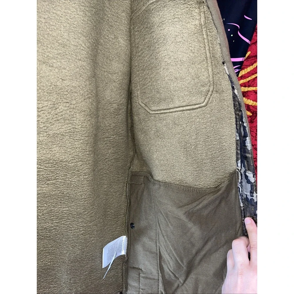 Legendary Whitetails Men's High Caliber Quilted Shirt Jacket Sz S Military Green